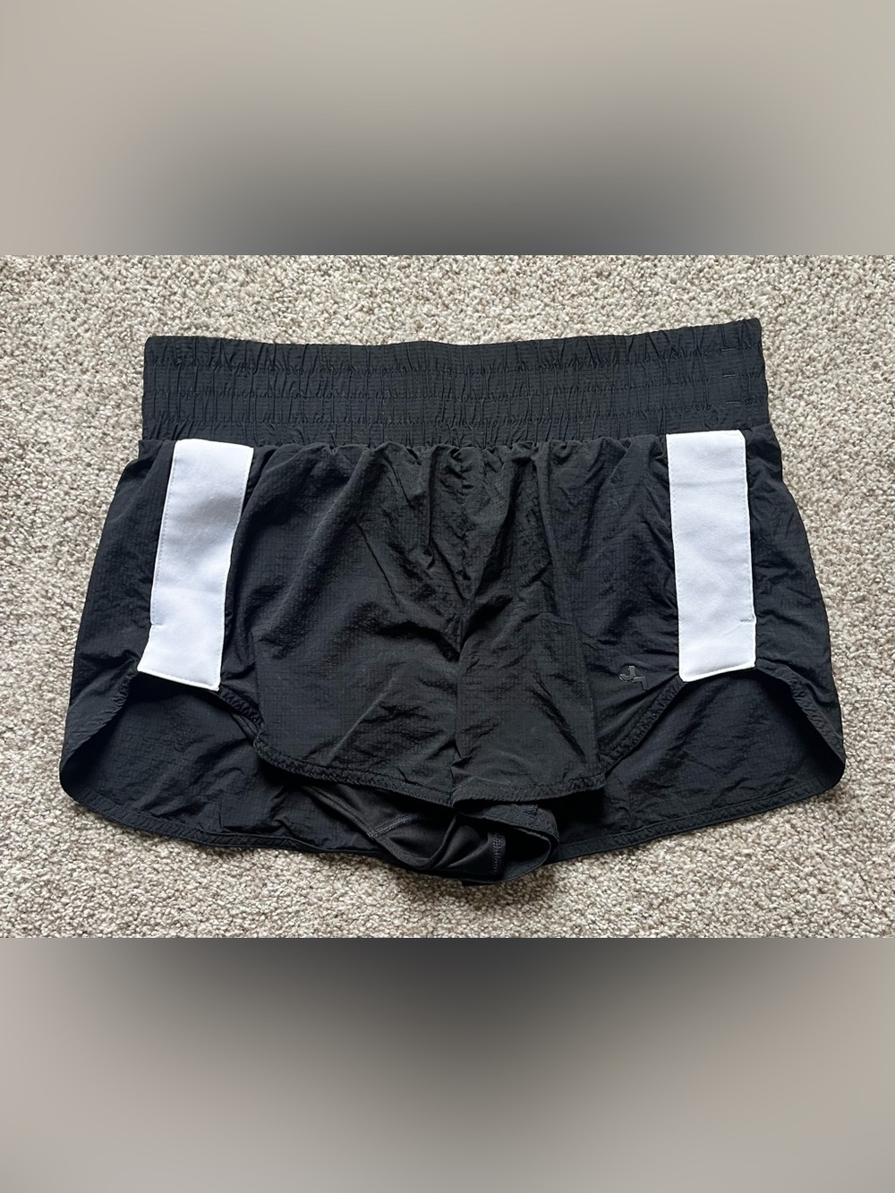 JoyLab Black Athletic Shorts with White Side Panels